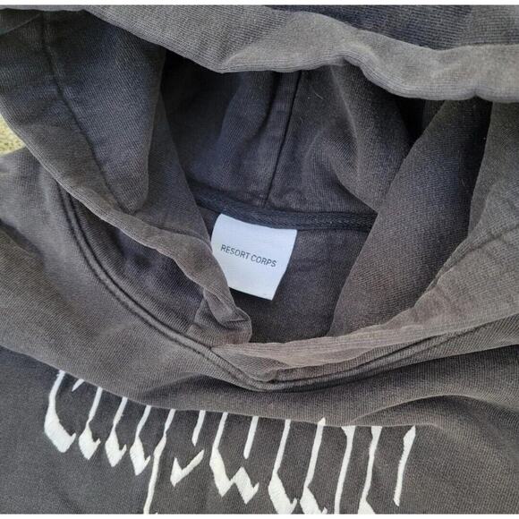 Y2k Resort Corps Empathy Barbed Wire Patch Heavyweight Hoodie Sweatshirt Med - Picture 3 of 5